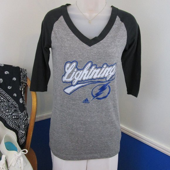 adidas | Tops | Adidas Womens Tampa Bay Lightning Vneck Tshirt | Poshmark